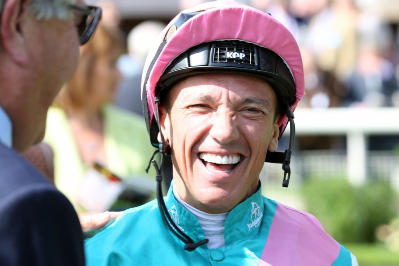Frankie Dettori Laughing Wearing Juddmonte Silks